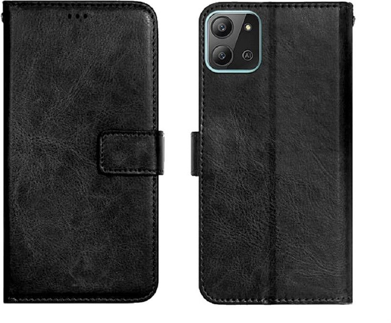 COVERBLACK Flip Cover for Infinix Hot 11 2022  (Black, Magnetic Case, Pack of: 1)