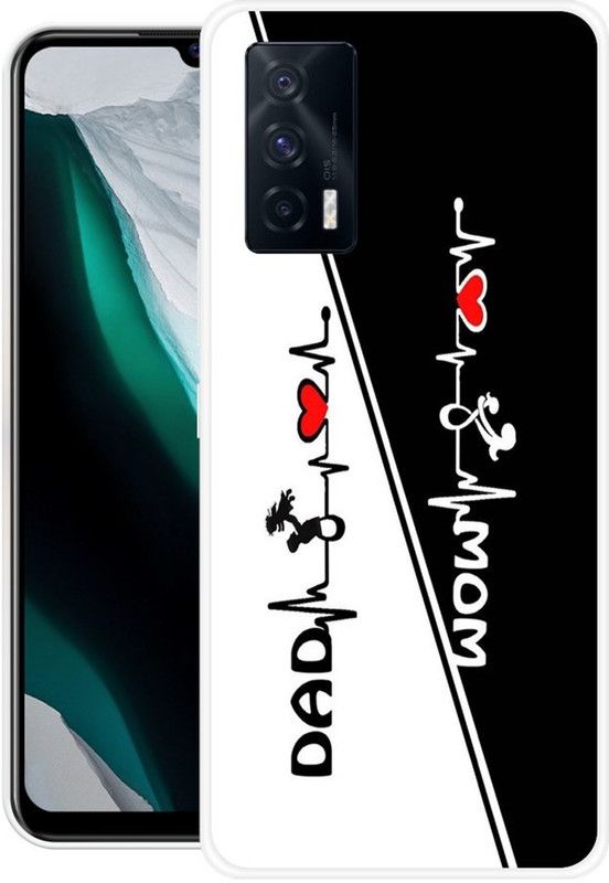 Khadoliya Back Cover for iQOO 7 5G  (Black, White, Grip Case, Silicon, Pack of: 1)