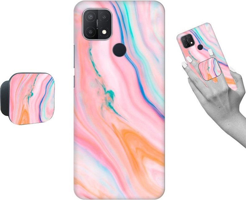 COBIERTAS Back Cover for Oppo A15s  (Multicolor, Cases with Holder, Pack of: 2)