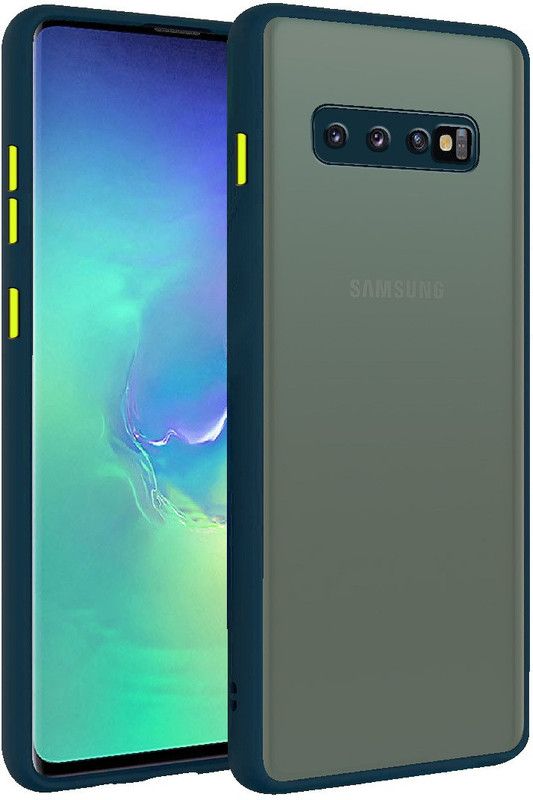 Casotec Back Cover for Samsung Galaxy S10 Plus Matte Finish Smoke Cover  (Blue, Camera Bump Protector, Pack of: 1)