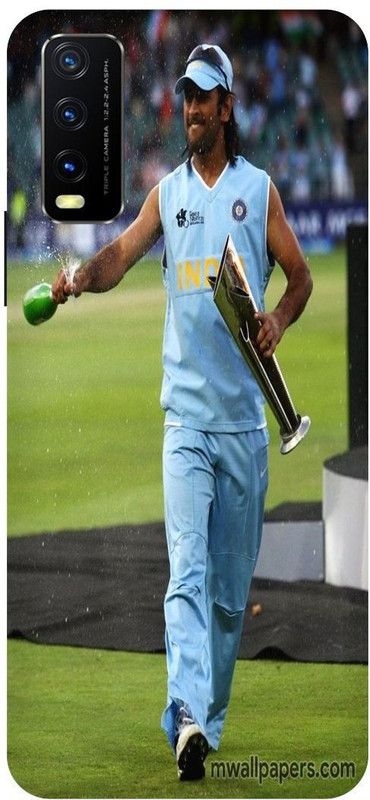 Bluvver Back Cover for Vivo Y12s, V2033, Printed MS Dhoni,Mahendra Singh Dhoni Back Cover  (Multicolor, Hard Case, Pack of: 1)