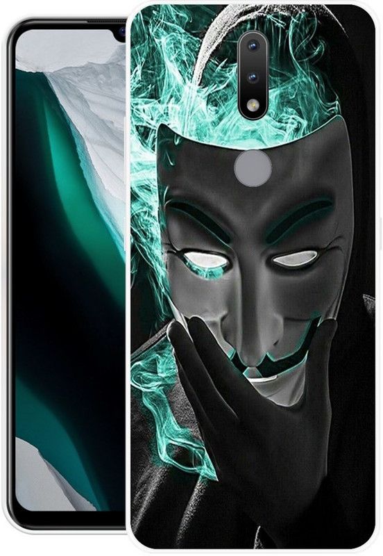 DESILOVE Back Cover for Nokia 6.1 Plus  (Black, Blue, Grip Case, Silicon, Pack of: 1)