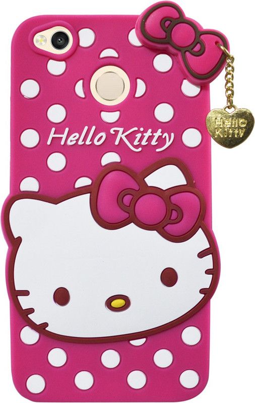 COVERBLACK Back Cover for hello kitty Xiaomi Redmi 4 (4X) - MAI132  (Pink, Flexible, Pack of: 1)