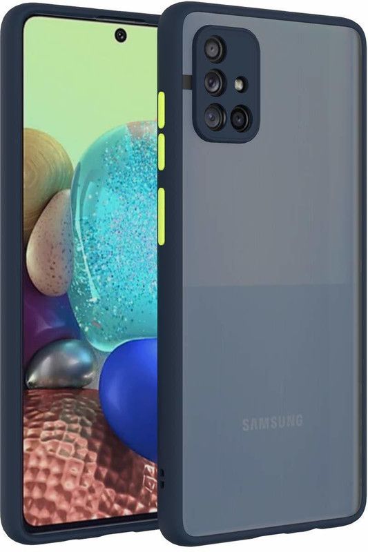 Accessories Kart Back Cover for Samsung A51 Smoked Matte Back 360 Degree Protection Protective Hard Case  (Blue, Pack of: 1)