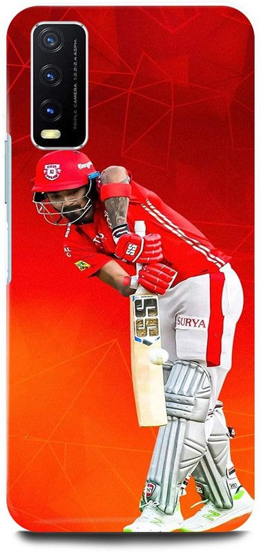 play fast Back Cover for Vivo Y20A, v2054 LOKESH, RAHUL, KL, RAHUL, INDIAN, PLAYER, KINGS, 11, PUNJAB  (Red, Hard Case, Pack of: 1)