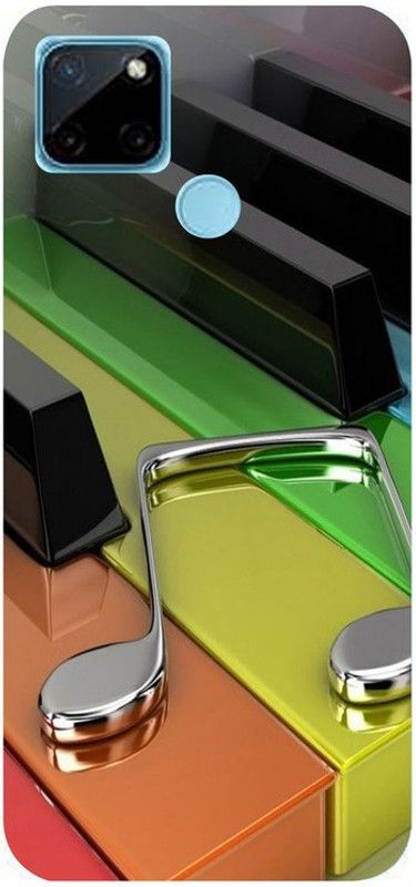 Golden Mask Back Cover for Sky Hawk Back Cover For Realme C21Y Multicolor Piano Musical Code  (Multicolor, Waterproof, Silicon, Pack of: 1)