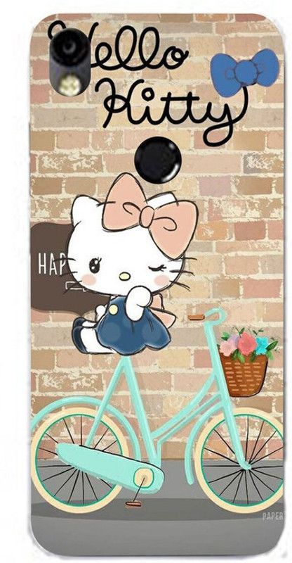 Golden Mask Back Cover for Sky Hawk Back Cover For Tecno Camon In3 Hello kitty  (Multicolor, Waterproof, Silicon, Pack of: 1)