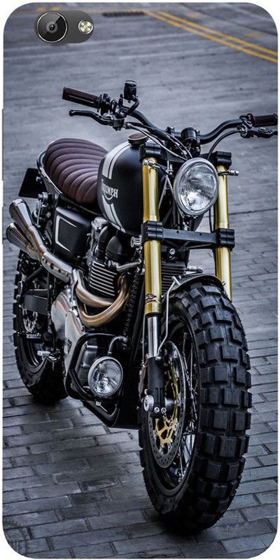 Golden Mask Back Cover for Vivo Y67 Triumph Bike  (Multicolor, Waterproof, Silicon, Pack of: 1)