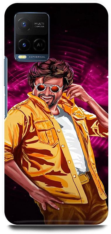 play fast Back Cover for Vivo Y33s, V2109 RAJNIKANTH, SOUTH, HERO, ACTOR  (Yellow, Hard Case, Pack of: 1)