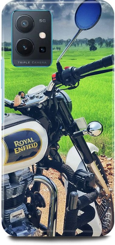 play fast Back Cover for Vivo T1 5G, V2141 ROYAL, ENFIELD, BULLET, BIKE, LOVER, RACER  (Green, Hard Case, Pack of: 1)