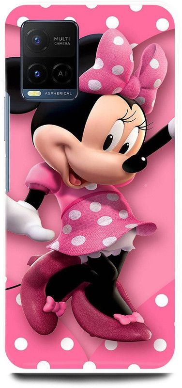 play fast Back Cover for Vivo Y21E MICKEY, MOUSE, MINNIE, MOUSE, LOVE  (Pink, Hard Case)