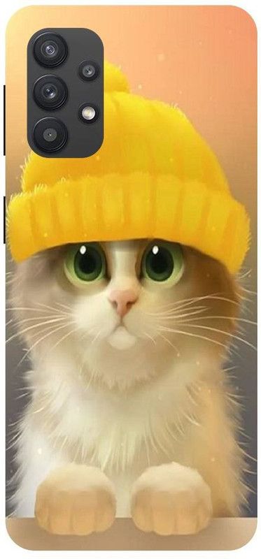 Wall Art Back Cover for SAMSUNG GALAXY M32 (5G) Cat Apparel, Puppy, Cartoon Printed  (Multicolor, Dual Protection, Pack of: 1)