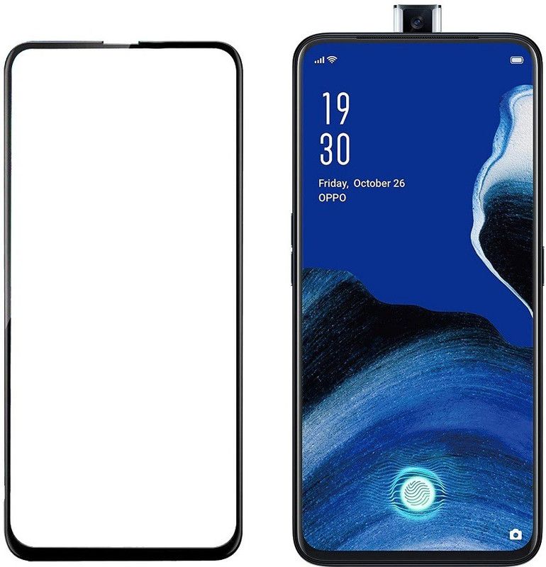 HOBBYTRONICS Edge To Edge Tempered Glass for OPPO Reno 2z  (Pack of 1)