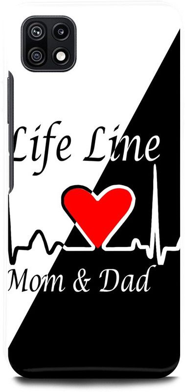 JUGGA Back Cover for SAMSUNG Galaxy A22 5G, LIFE, LINE, MOM, DAD, LOVE  (Multicolor, Hard Case, Pack of: 1)