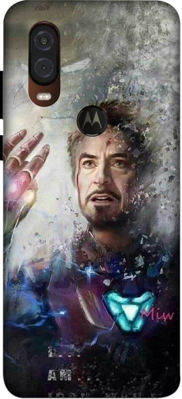 NDCOM Back Cover for Motorola One Vision Avengers End Game Tony Stark Iron Man Printed  (Multicolor, Hard Case, Pack of: 1)