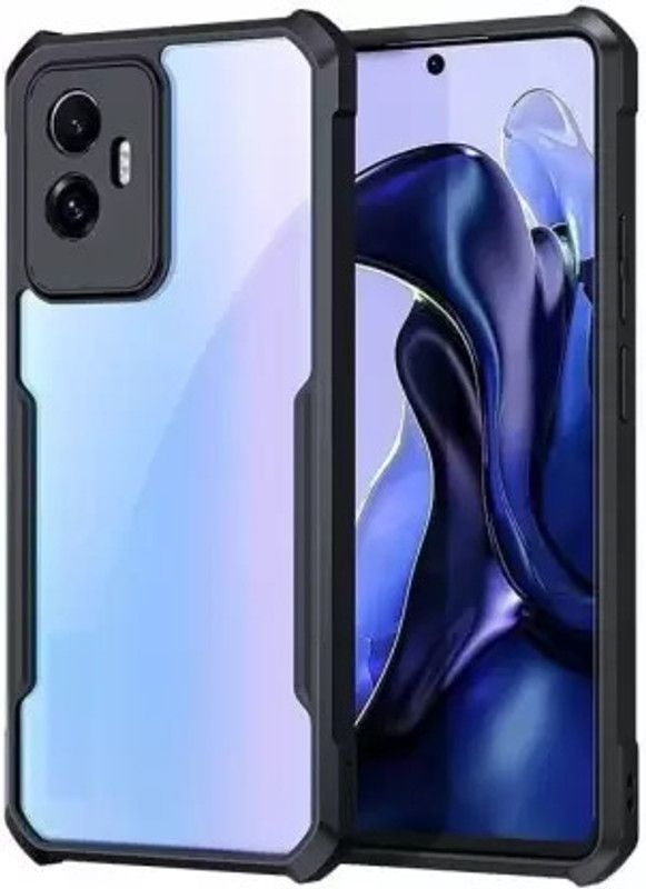 Hydbest Front & Back Case for Realme Narzo N55  (Transparent, Black, Grip Case, Silicon, Pack of: 1)