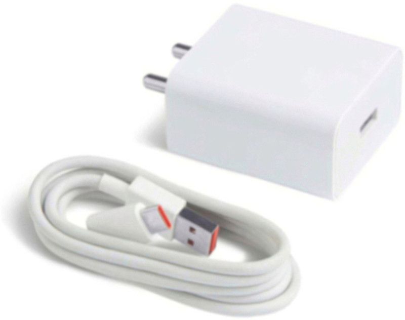 Shopdeal 18 W Adaptive Charging 2.4 A Mobile Type-C Charger For Realme GT Neo2 QC 3.0, Rapid, MI, VOOC, AFC Charger with Detachable Cable  (White, Cable Included)