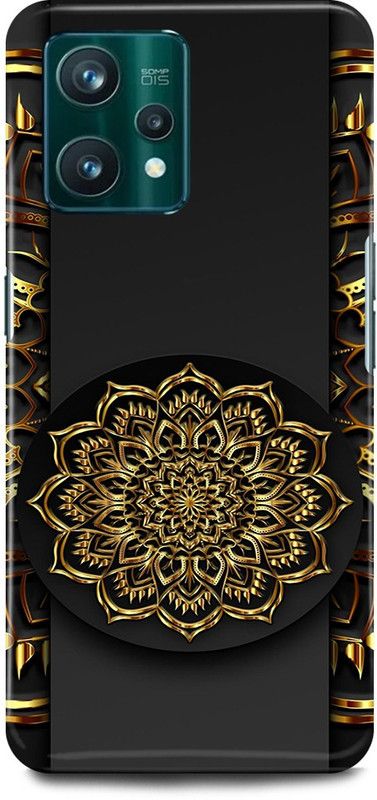 play fast Back Cover for OPPO A76, CPH2375 GOLDEN, BLACK, MANDALA, ART, DECORATIVE  (Silver, Hard Case, Pack of: 1)