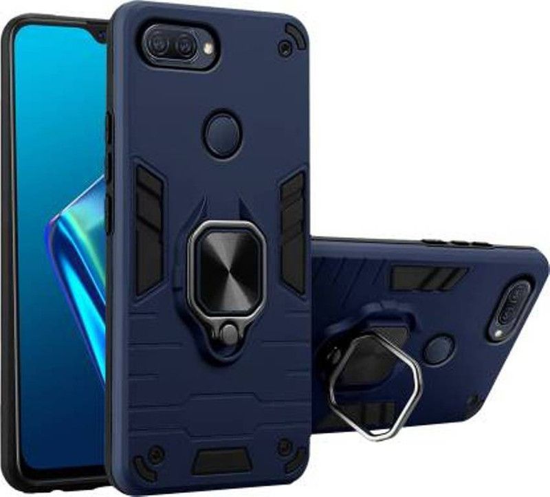 LENIENT Back Cover for Oppo A5s  (Blue, Ring Case, Pack of: 1)