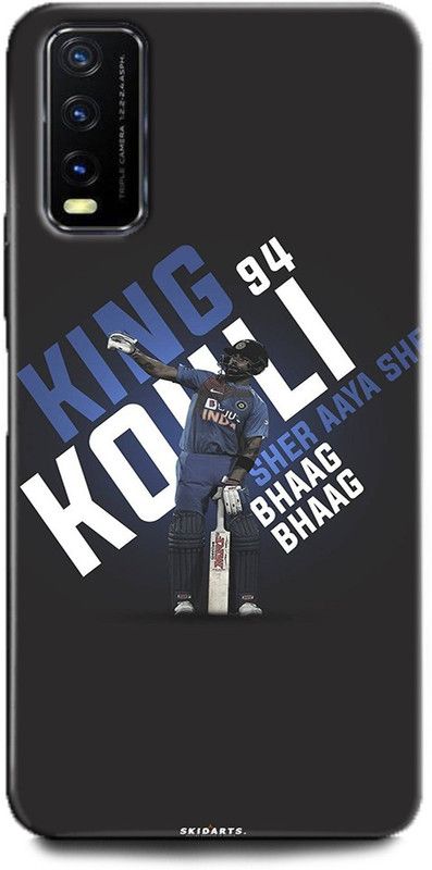 INDICRAFT Back Cover for Vivo Y12G, V2068 VIRAT KOHLI, INDIA, PLAYER, CRICKETER, BATSMAN, SPORTS  (Multicolor, Dual Protection, Pack of: 1)