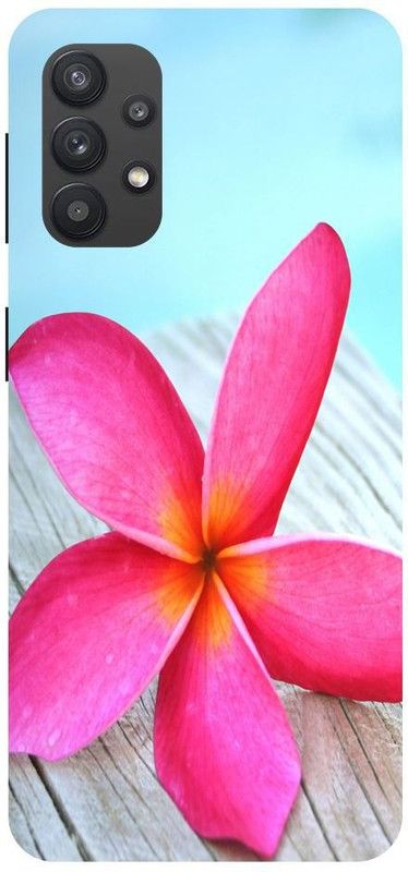 Wall Art Back Cover for SAMSUNG GALAXY M32 (5G) Pink Plumeria, Flower, Petals, Frangipani Printed  (Multicolor, Dual Protection, Pack of: 1)
