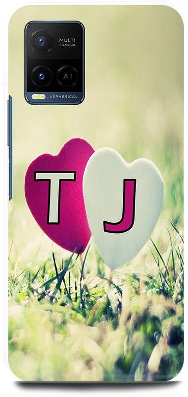JUGGA Back Cover for Vivo Y33T, V2146, T LOVES J NAME,T NAME, J LETTER, ALPHABET,T LOVE J NAME  (Green, Hard Case, Pack of: 1)
