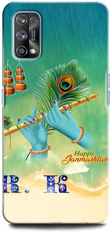 ORBIQE Back Cover for Realme 7 Pro RMX2170 KRISHNA, MORPANKH, VASUDEV, GOD, KRISHN KANHIYA, FLUTE  (Multicolor, Hard Case, Pack of: 1)
