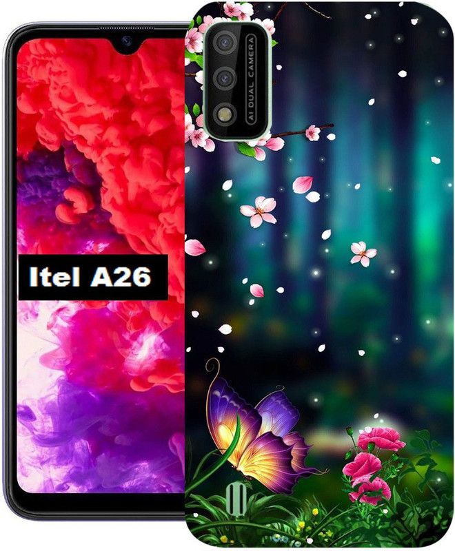 Anami Back Cover for Itel A26  (Multicolor, Dual Protection, Silicon, Pack of: 1)