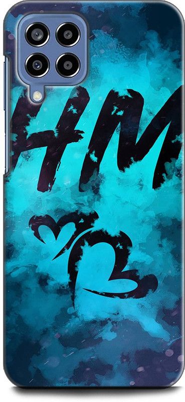 WallCraft Back Cover for SAMSUNG Galaxy M53 5G HM, LOVE, HEART, BLUE, HM ALPHABETS, ABSTRACT ART  (Multicolor, Dual Protection, Pack of: 1)