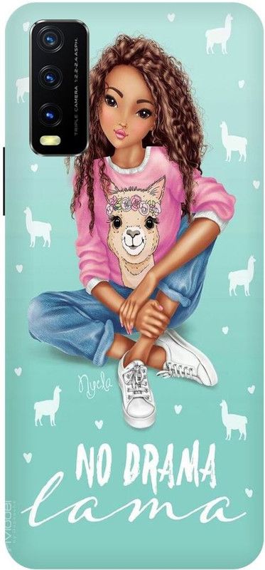 Zaplab Back Cover for Vivo Y20, V2029, NO DRAMA,Cool Girl Printed  (Multicolor, Hard Case, Pack of: 1)