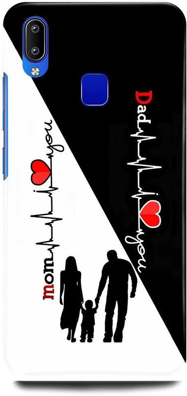 JUGGA Back Cover for Vivo Y93, 1814, MOTHER, MAA, FATHER, LIFE LINE, I LOVE MY MOM DAD  (Black, Hard Case, Pack of: 1)