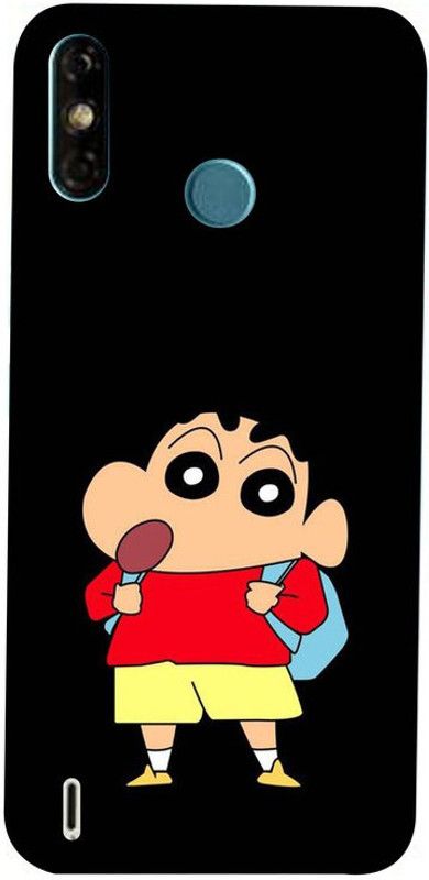 Skyhawk Back Cover for Tecno Spark 4 air Black Backgroung Shinchan  (Multicolor, Waterproof, Silicon, Pack of: 1)