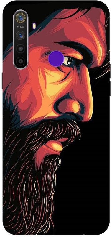 Wall Art Back Cover for Realme 5 KGF, ROCKY BHAI, YASH, NAVEEN KUMAR GOWDA, SOUTH STAR  (Multicolor, Dual Protection, Pack of: 1)