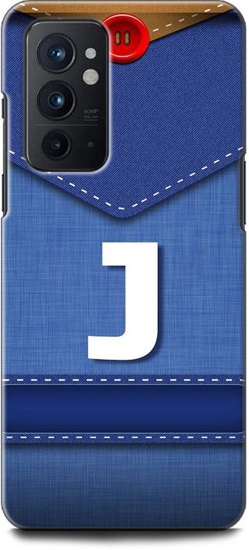 WallCraft Back Cover for OnePlus 9RT 5G J, J LETTER, J NAME, BLUE, JEANS, J ALPHABET, ALPHABET  (Multicolor, Dual Protection, Pack of: 1)