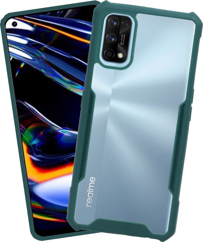 VAKIBO Back Cover for Realme 7 Pro  (Green, Grip Case, Pack of: 1)