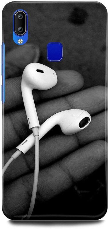 JUGGA Back Cover for Vivo Y95, 1807, APPLE, EARPHONE, HEADPHONE, MUSIC  (Black, Hard Case, Pack of: 1)