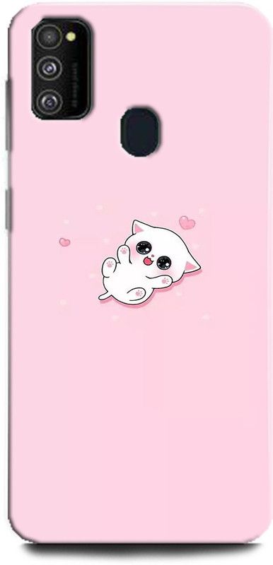 WallCraft Back Cover for Samsung Galaxy M21 LOVE, KITTY, COUPLE, EMOJII, CUTE CAT, TENOR, CARTONE  (Multicolor, Dual Protection, Pack of: 1)