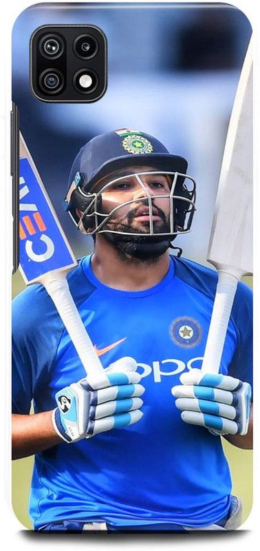 FUGGA Back Cover for SAMSUNG Galaxy A22 5G, ROHIT, SHARMA, INDIA, TEAM, MUMBAI, INDIANS  (Blue, Hard Case, Pack of: 1)