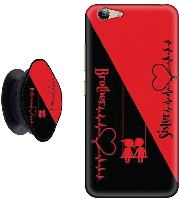 Hello Case Back Cover for Vivo Y81i, VIVO 1812  (Red, Black, Cases with Holder)