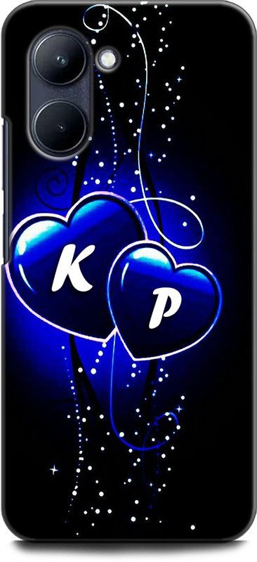 WallCraft Back Cover for Realme C33, RMX3624 K P, K LOVES P, NAME, ALPHABET, KP LOVE, HART, BLUE  (Multicolor, Dual Protection, Pack of: 1)