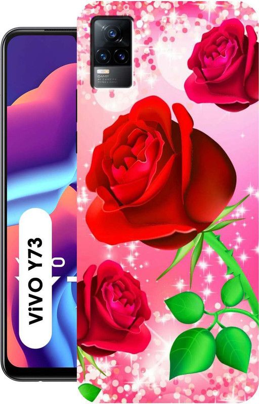 Rstyle Back Cover for Vivo Y73  (Red, Pink, Dual Protection, Silicon, Pack of: 1)