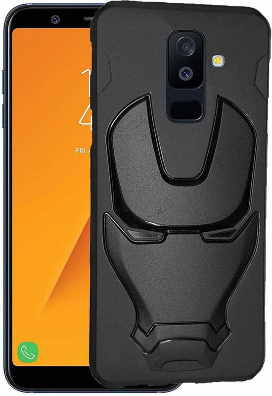 Lejaao Back Cover for Samsung Galaxy A6 Plus Avengers Iron Man Back Case Cover  (Black, Anti-radiation, Pack of: 1)