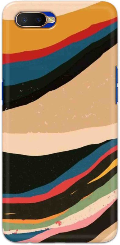 NDCOM Back Cover for OPPO K1 Color Wave Pattern Printed  (Multicolor, Hard Case, Pack of: 1)