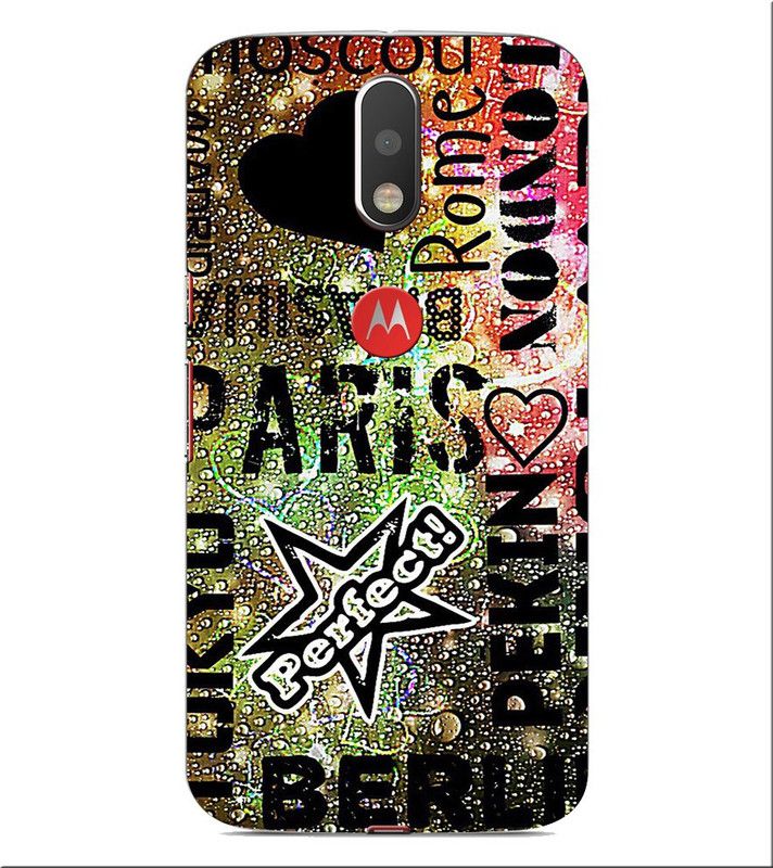 ifasho Back Cover for Motorola Moto G (4th Generation) Plus Motorola Moto G4 Plus water Drop on Colurful love and city names 3D  (Multicolor, Pack of: 1)