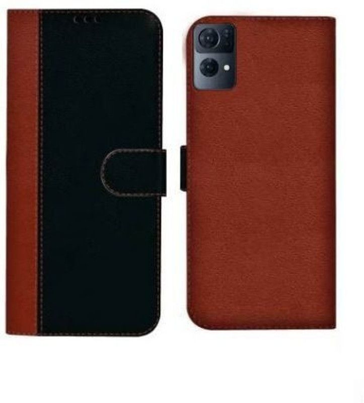 RidivishN Back Cover for OPPO Reno7 Pro 5G in Cases & Covers  (Black, Brown, Shock Proof, Pack of: 1)
