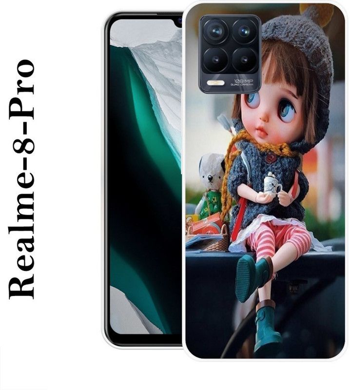 INDIALAND Back Cover for Realme 8 Pro  (Multicolor, Silicon)
