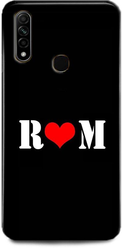 Afterglow Back Cover for OPPO A31 R M, R LOVES M, NAME, LETTER, ALPHABET, RM LOVE, HART  (Multicolor, Shock Proof, Pack of: 1)