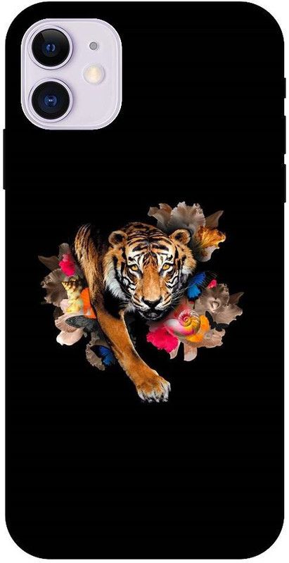 BYXIS Back Cover for iphone 11 cheeta, tiger, lion, animal, flowers, guccie  (Multicolor, Shock Proof, Pack of: 1)