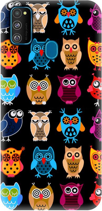 Smutty Back Cover for Samsung Galaxy M21, SM-M215F, SM-M215F/DS - Owl Print  (Multicolor, Hard Case, Pack of: 1)