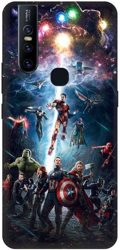 SSMORYA Back Cover for Vivo V15, Avengers Multicolour Printed Back Cover  (Multicolor, Shock Proof, Pack of: 1)